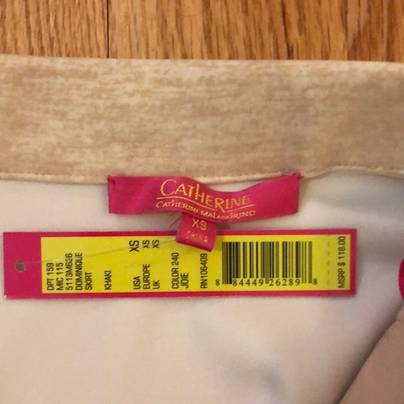 Catherine Malandrino beige mini skirt size xs - Picture 2 of 2